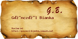 Gönczöl Bianka névjegykártya
